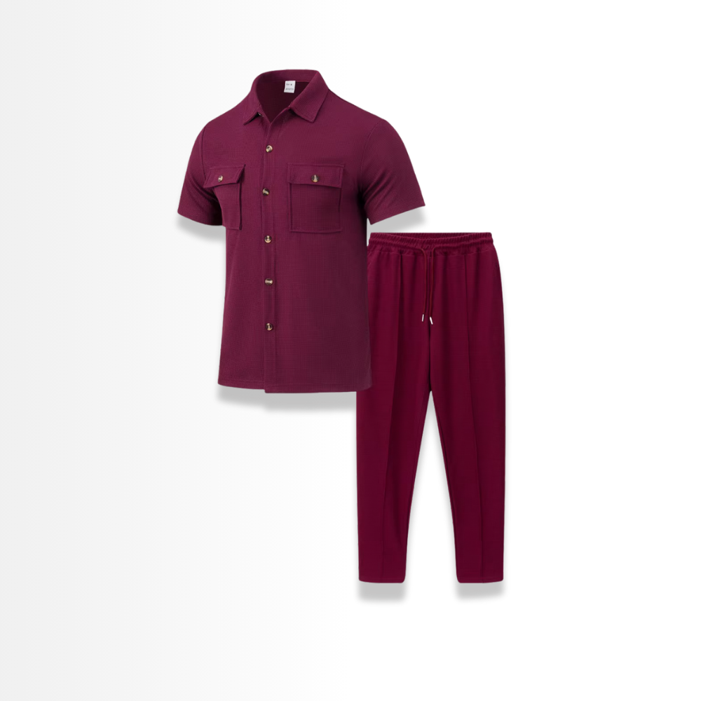 Luigi - Men's Waffle Shirt and Pants Set