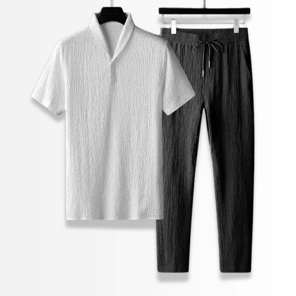 Mediterraneo - Men's Icy Silk Shirt and Pants Set