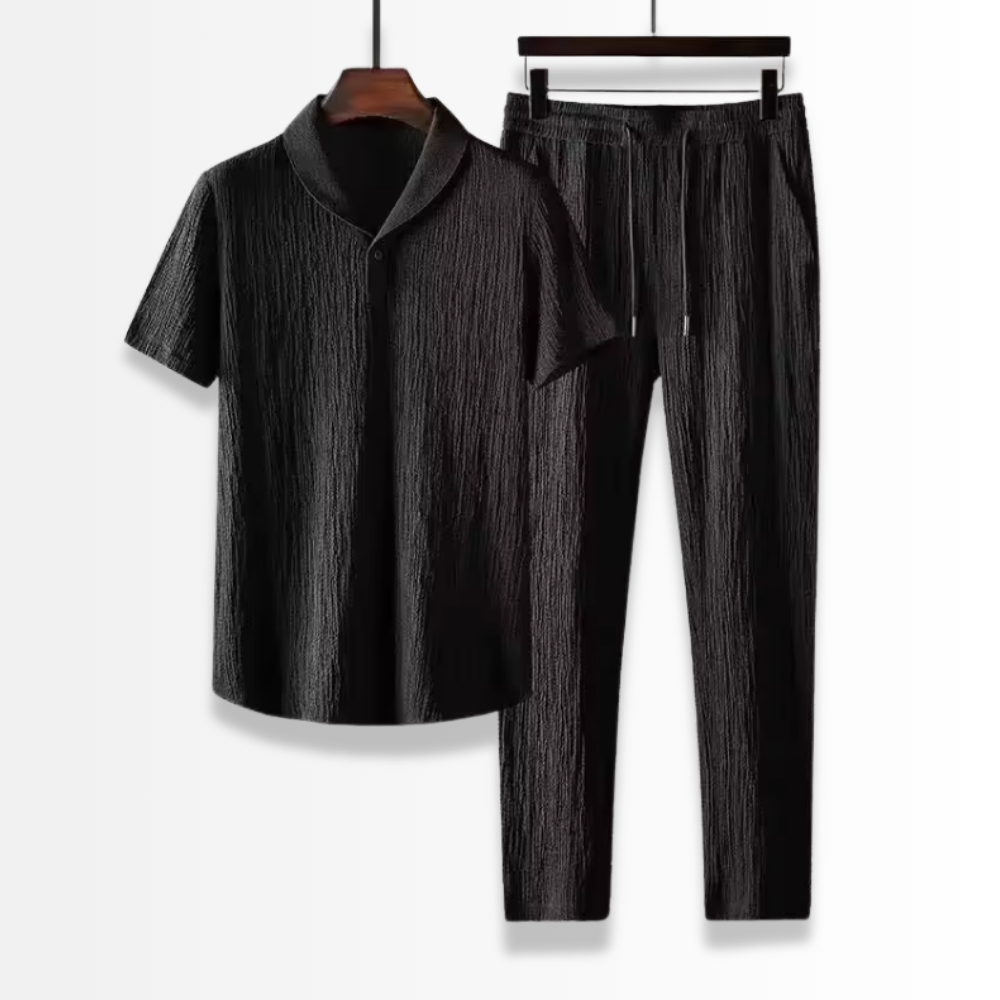 Mediterraneo - Men's Icy Silk Shirt and Pants Set