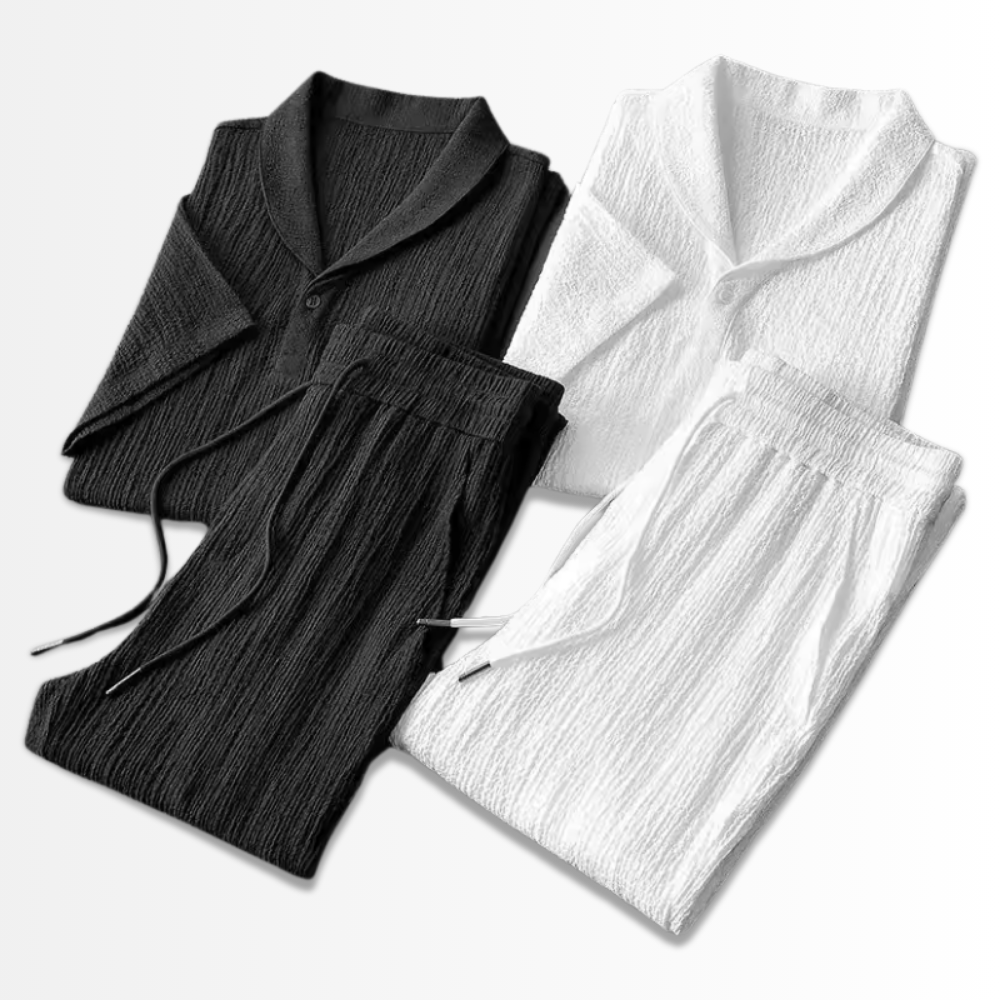 Mediterraneo - Men's Icy Silk Shirt and Pants Set