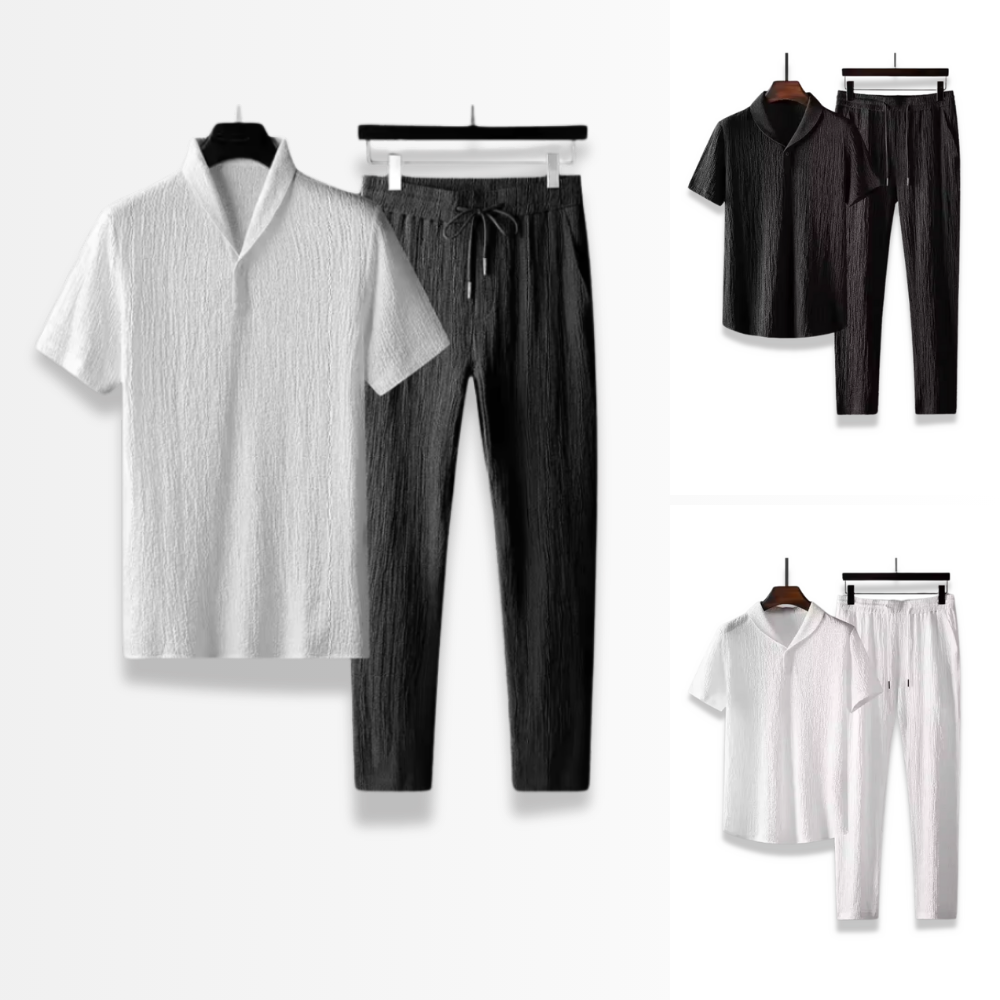 Mediterraneo - Men's Icy Silk Shirt and Pants Set