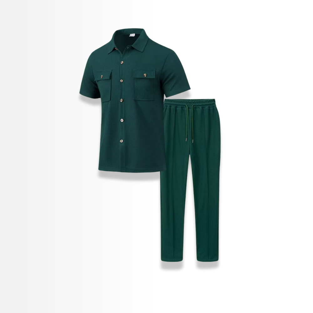 Luigi - Men's Waffle Shirt and Pants Set