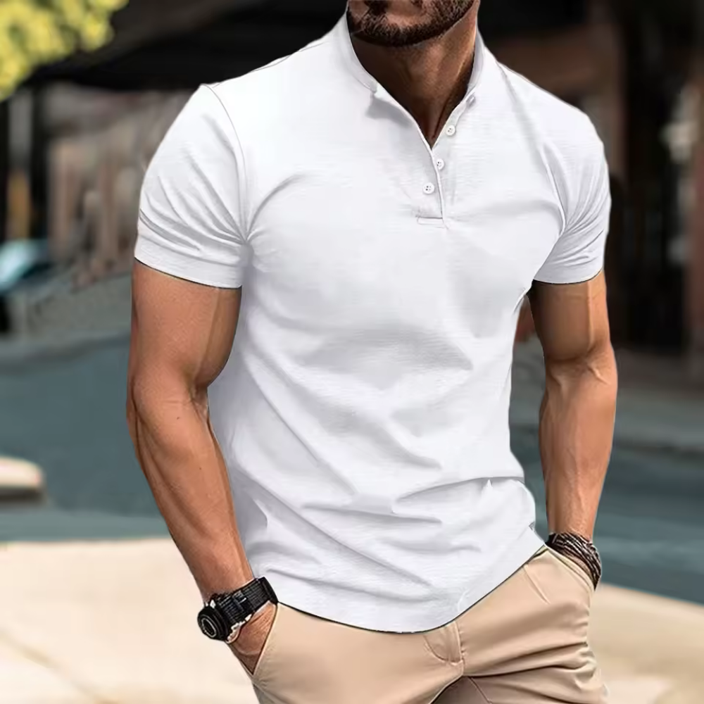 Giorgio - Men's Casual Button V-Shirt