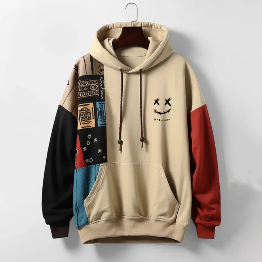 Alessio - Patchwork Smile Hoodie