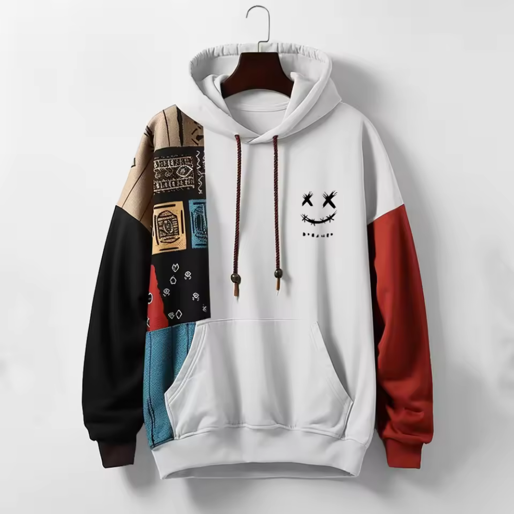 Alessio - Patchwork Smile Hoodie
