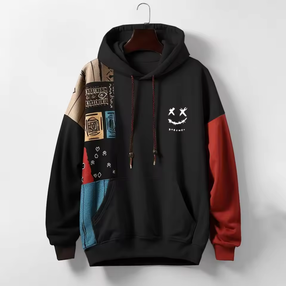 Alessio - Patchwork Smile Hoodie