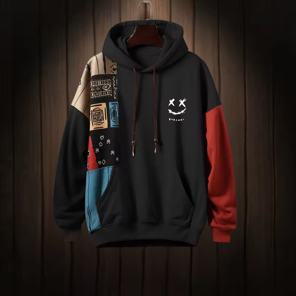 Alessio - Patchwork Smile Hoodie