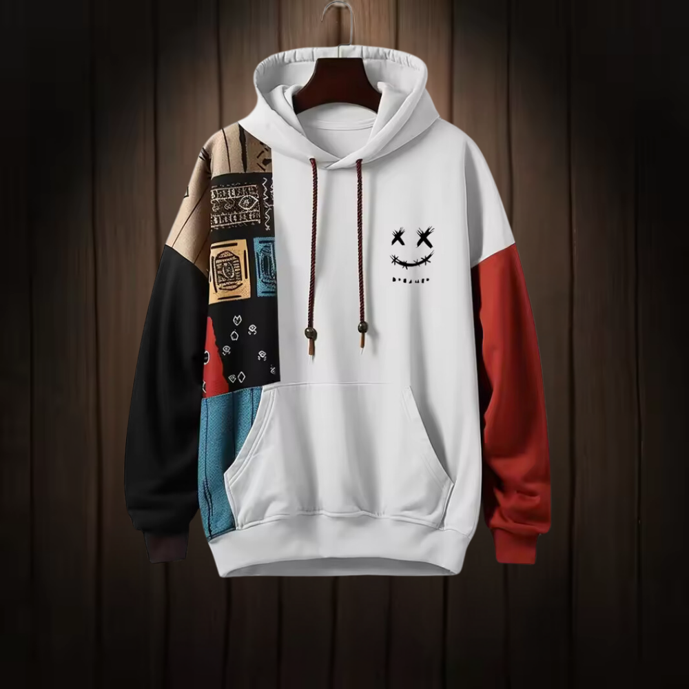 Alessio - Patchwork Smile Hoodie