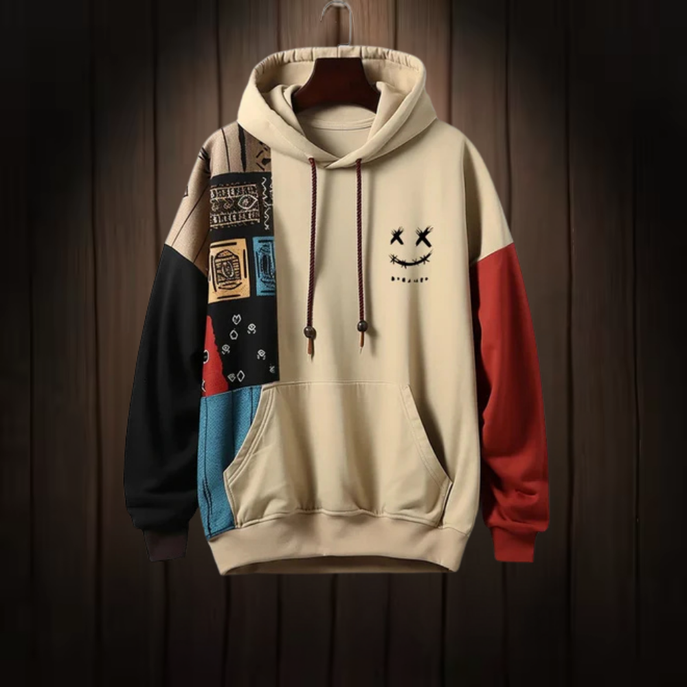 Alessio - Patchwork Smile Hoodie