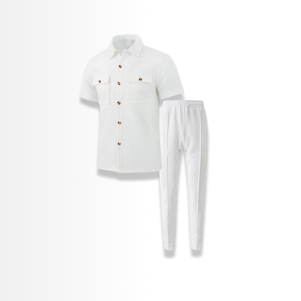 Luigi - Men's Waffle Shirt and Pants Set