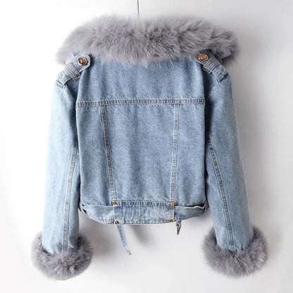 Milano - Fur Trim Denim Jacket