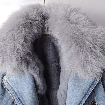 Milano - Fur Trim Denim Jacket