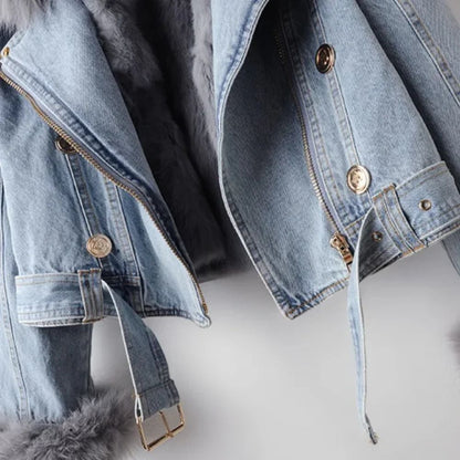 Milano - Fur Trim Denim Jacket