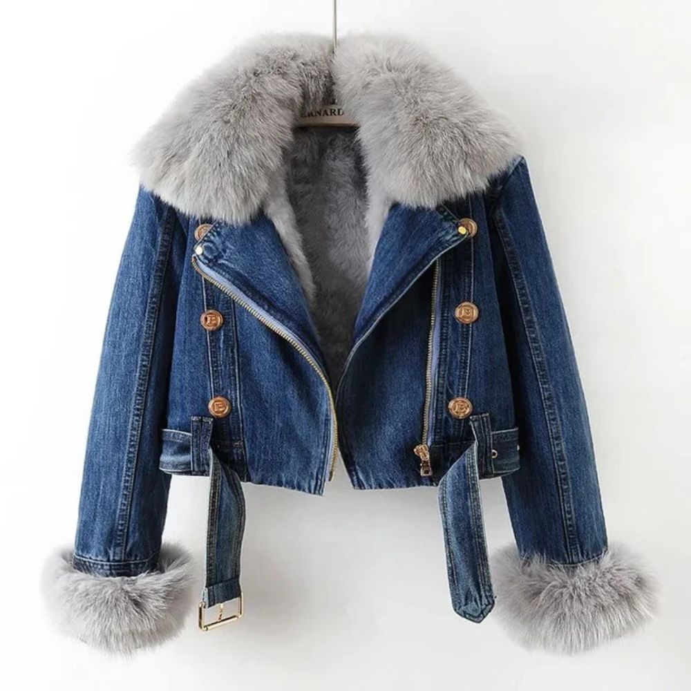 Milano - Fur Trim Denim Jacket