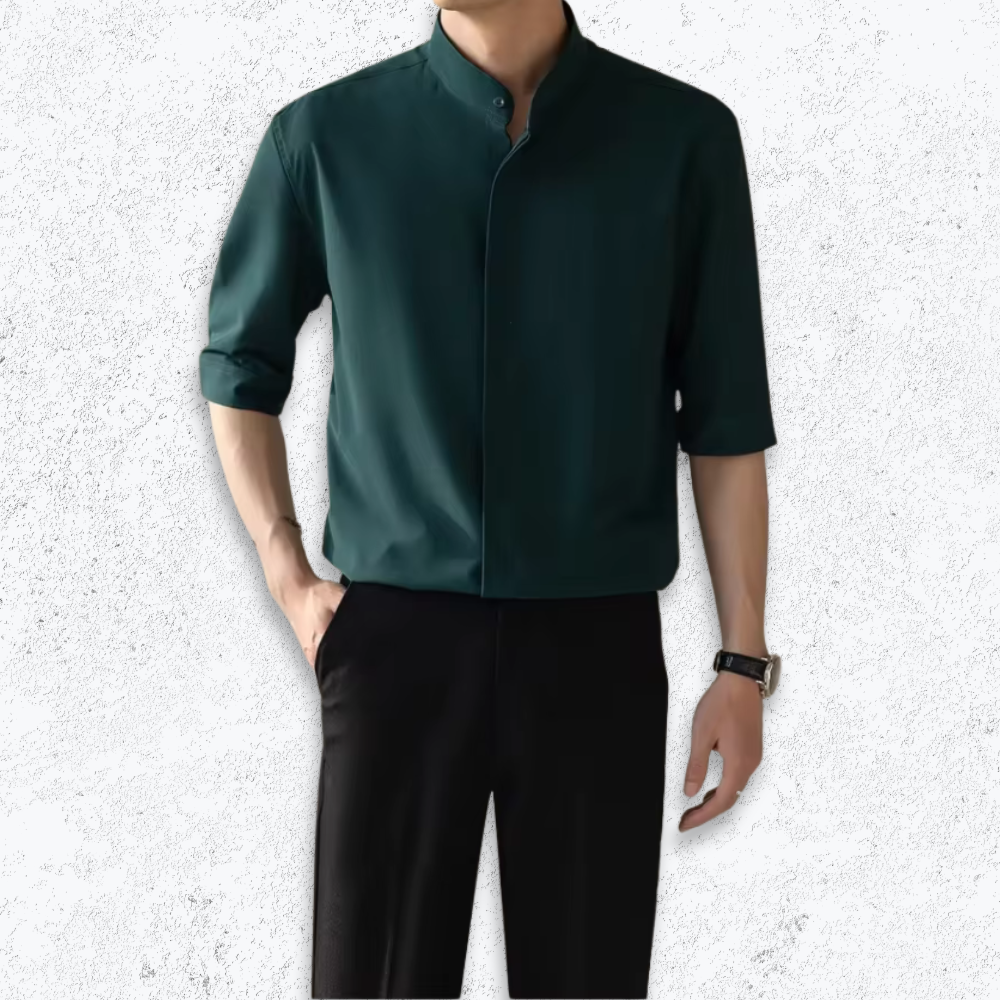Giuseppe - Ice Silk Stand Collar Shirt