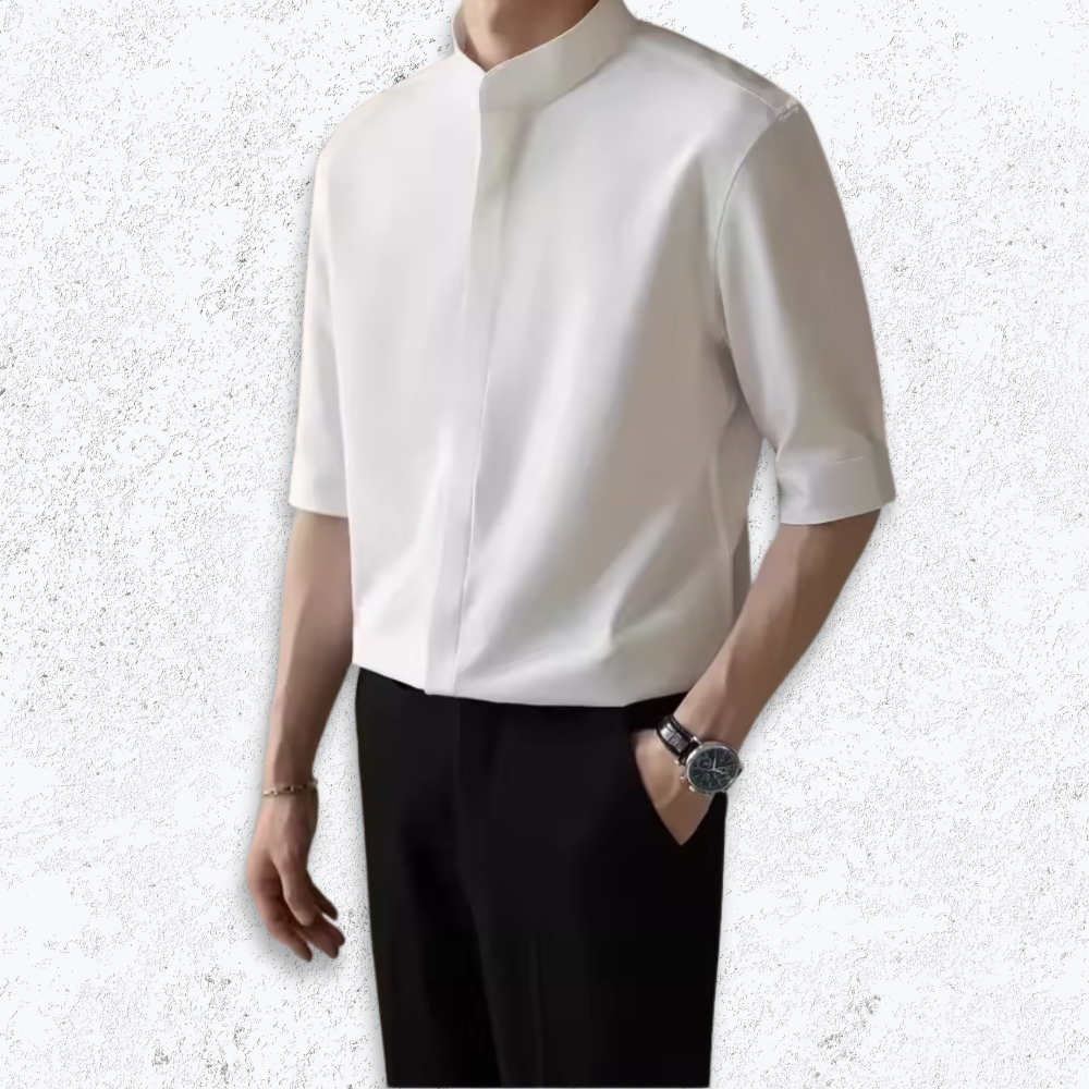 Giuseppe - Ice Silk Stand Collar Shirt