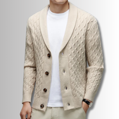 Alberto - Wool Soft Braid Cardigan