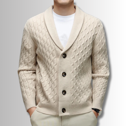 Alberto - Wool Soft Braid Cardigan