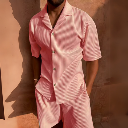 Milano - Men's Corduroy Shirt and Shorts Set