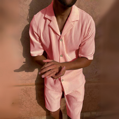 Milano - Men's Corduroy Shirt and Shorts Set